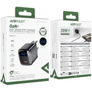ACEFAST A113 Fast Charge Wall Charger 20W GaN LED Digital Display Multiple Safety Protection 1x USB-C - EU Interface product image