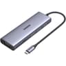 Ugreen CM498 15600 USB-C Adapter - 3x USB-A 3.0 / HDMI / VGA / RJ45 / SD / TF Card Reader / USB-C PD - Gray product thumbnail 1