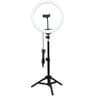 RTAKO ZJ-ZBT01 Live Streaming Stand with Ring Light and 55cm Floor Tripod - Black product thumbnail 1
