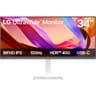 LG 34U530A-W 34" UltraWide Full HD IPS 100Hz HDR 400 AMD FreeSync USB Type-C & Full Adjustable Stand Tilt/Height/Swivel Stand, White product thumbnail 1