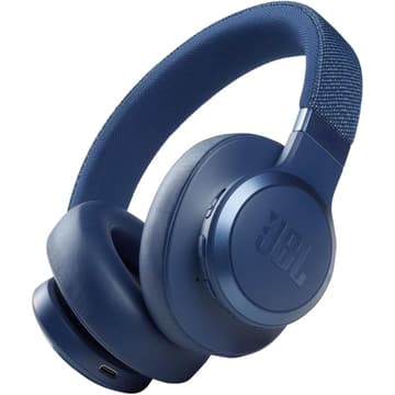 JBL Live 660NC Adaptive Noise Cancelling Over-Ear Bluetooth 5.0 Up to 50H Battery Speed Charge Ambient Aware Voice Assistant integration TalkThru - Blue