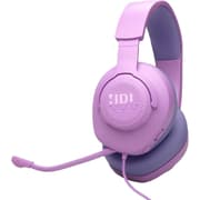 JBL Quantum 100M2 Wired Gaming Headphones, 40mm Dynamic Drivers, Detachable Boom, Directional Microphone Pick-Up Pattern, Fabric-Covered Memory Foam Ear Cushions, 1.2m Cable, Purple product image