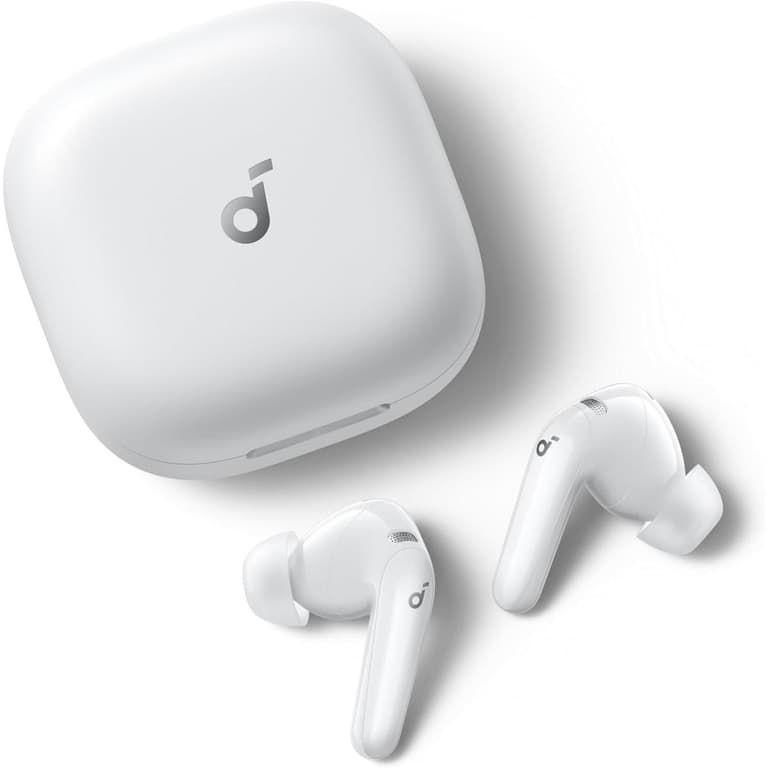 Anker Soundcore R60I NC, Real-Time Adaptive Noise Cancelling, Hi-Res Sound, Translation Earbuds, 50H Playtime, Wireless Earbuds, Bluetooth Earphones, Spatial Audio, Fast Charging, IP55 , White