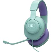 JBL Quantum 100M2 Wired Gaming Headphones, 40mm Dynamic Drivers, Detachable Boom, Directional Microphone Pick-Up Pattern, Fabric-Covered Memory Foam Ear Cushions, 1.2m Cable, Blue product image