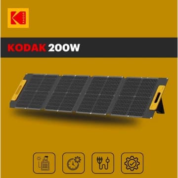 Kodak 200W Portable Solar Panel 23% Conversion Rate , Multiple, Wide compatibility , Magnetic w/ IP65 Waterproof Rating & Adjustable legs , MC4 / MC4 Compatible