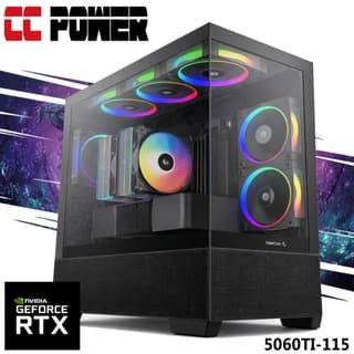 CC Power 5060TI-115 Gaming PC NEW 9Gen AMD Ryzen 7 7700 8-Cores w/ Nvidia RTX 5060 TI 16GB DDR7 & DDR5 Memory & Advanced Air Cooler