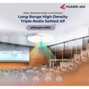 Huawei eKitEngine AP661 WIFI 6 AX6600 Ceiling Mount Dual-Band Dual Band 2.4GHz & 5GHz Access Point Built-in Smart Antennas 1x 2.5GE 1x GE PoE IN product image