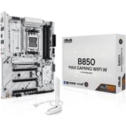 ASUS B850 MAX Gaming WIFI AM5 ATX Motherboard, AMD B850 Chipset, 4x DIMM DDR5 Slots, Up to 256GB Max Memory, 1x PCIe 5.0 x16, 3x M.2 Slots, Wi-Fi 6E & BT 5.3, White product image