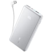Anker Zolo Power Bank, 20k, 22.5W Max, USB-C In and Out Fast Charging Battery Pack, Slim Travel Essential Phone Power Bank, For iPhone 17/16/15Series, iPad, MacBook Air, Galaxy, and More - White product image