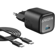 Anker Zolo 30W Compact GaN Charger, PIQ 3.0 PPS Fast Charging, Exclusive Low-Temperature Technology, Ultra-Safe and Portable, For iPhone, iPad, Samsung, Pixel, and More (USB-C Cable Included) - Black product image