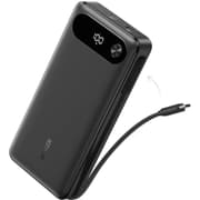 Anker Power Bank, 20,000mAh Travel Essential Portable Charger with Built-in USB-C Cable, 3-Port 87W Max Fast Charging Battery Pack, for MacBook, iPhone 16/15 Series, Samsung, Switch, and More - Black product image