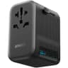 Anker Power Extend 4 - 1 Travel Adapter, 65W Power Delivery, USB-A Port, 2x USB-C Port, AC Outlet, Covers Over 150+ Countries with US, UK, EU, AUS Plugs, Black product thumbnail 1
