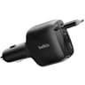 Belkin USB C Car Charger 75W w/ 30in Retractable USB C Cable - iPhone Charger, Compatible with iPhone 17 & 16 Series, Galaxy S25 Series, AirPods, Tablet, MacBook, Chromebook, etc. - Black product thumbnail 1