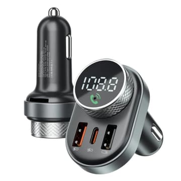 Proove Sound Link FM Transmitter + Car Charger 30W Fast Charging (PD+QC3.0) Type-C+USB - Black