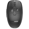 Promate Flixi Triple Mode Wireless Mouse with Bluetooth 5.1, Dual 2.4GHz USB-A & USB-C Dongles, 800/1200/1600 DPI, Silent Clicks, 500mAh Battery, 7-Color LED, Type-C Charging, 10m Range - Black product thumbnail 1