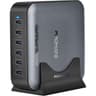 Promate PowerBase-GaN285 285W GaN Charging Station, 6-Port USB-C Desktop Charger with PPS, 100W/65W/30W Outputs, Overheat Protection, Stand and 1.5M Cable, for MacBook, iPhone, Galaxy - Black product thumbnail 1