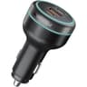 Promate Car Charger 230W Power Delivery, Rapid Charger With Dual USB-C Port 140W / 45W, & USB-A 3.0, 45W, for Laptop, Smartphone, Black product thumbnail 1