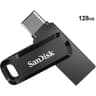 SanDisk 128GB Ultra Dual Drive Go 2-in-1 Flash Drive, 128GB Capacity, Type-A and Type-C Connectors, USB 3.2 Gen 1, 400 MB/s Max Read Speed, Swivel Cover with Keyring Hole, Black product thumbnail 1