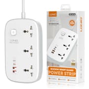 LDNIO SC3416 65W Power Strip with 3 Universal Outlets 4 USB Port Socket Power Socket with 2M Bold Extension Cord Surge Protector - White product image