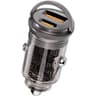 Promate Car Charger, Transparent 65W Ultra-Compact Car Adapter with USB Type-C Power Delivery Port, USB-A Port, Mini Handle and Heat Protection compatible for iPhone 17, Galaxy 23 product thumbnail 1