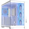ASUS A32 PLUS ATX Computer Case, 4x Pre-Installed aRGB Fans, Up to 360mm Radiator & 10x 120mm Fan Support, 270° Panoramic View, Detach Side Panels, White product thumbnail 1