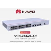 Huawei eKit S310-24T4X L2+ Managed Switch 24 Port Gigabit, 4 SFP+ 10G, VLAN, Static Route, PBR, IGMP, DHCP Snooping, LACP, VRRP, Port Security, Cloud Managed product image