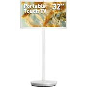 32-Inch Full HD Portable Smart Screen with Stand, Wireless Touch Monitor up to 5-Hour Battery, Android 12, 6GB RAM + 64GB Storge, Full-Motion Mount for Streaming, Work, and Multi-Purpose Use - White product image