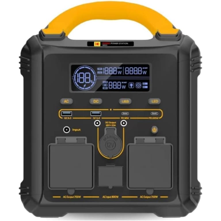 Kodak S600 Portable Station 551Wh Battery Capacity 1200W Peak Output Power 180W Solar Input Power Optimal Performance with Kodak Solar Panels