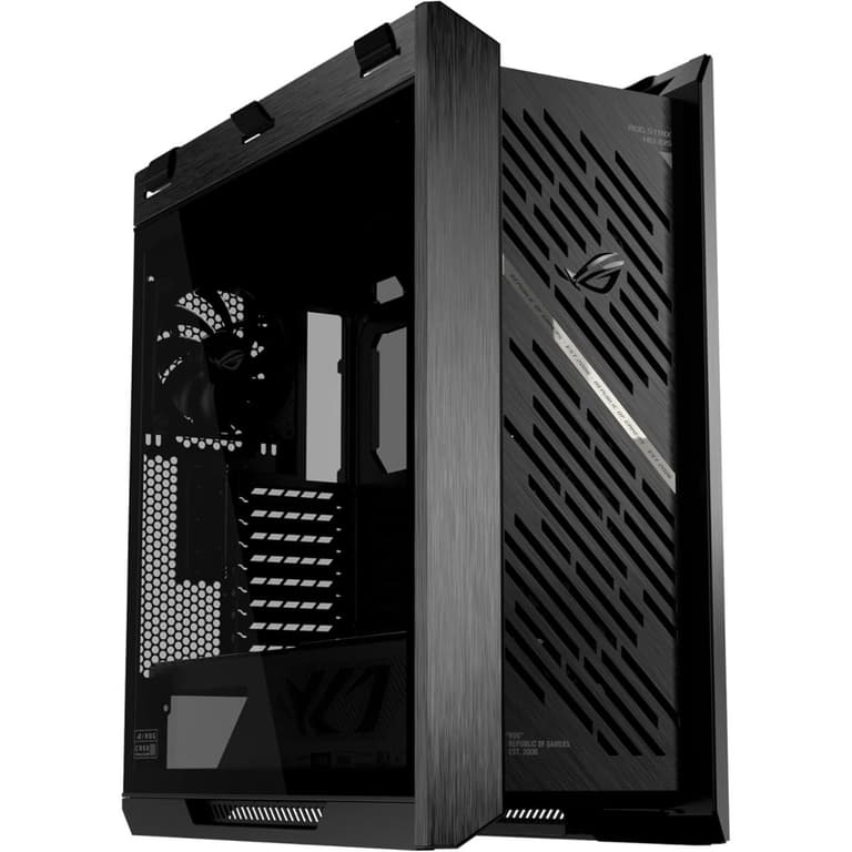 ASUS Strix Helios II GX601S Gaming Mid Tower Computer Case, 4x 140mm Pre-Installed Fans, Up to 420mm Radiator & 7x Fan Support, USB-C 20Gbps, Cable Management, PSU Shroud, Black