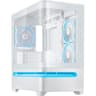 ASUS Prime AP202 ARGB White mATX pc case with Fully Tempered Curved Glass, Supports Graphics Cards up to 420mm Long, 360mm Long radiators, Easy-Detach Rail, Patented Slot Vent, 3 Built-in ARGB Fans product thumbnail 1