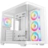 DeepCool CG530U 4F Curved Glass Panoramic ATX Mid-Tower Case 4x Pre Installed Fans Dual Chamber, Support Back Connectors & Up to 2x 360mm +280mm Radiators, Front 2x USB3.0 , White product thumbnail 1
