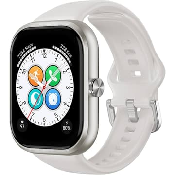 Honor Choice Watch| 1.95" AMOLED Display | Bluetooth Calling | 120 Workout Modes | 5ATM Swim-Ready | Upto 12 Days Battery Life | Built-in Multi-System GNSS | SpO2, Heart Rate, Sleep Tracking , White