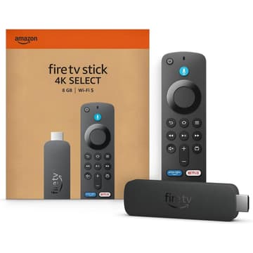 Amazon Fire TV Stick 4K Select (newest model), start streaming in 4K, AI-powered search, and free & live TV - Black