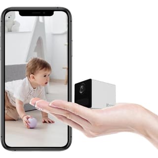 Ezviz CB2 Wi-Fi Smart Home Battery Camera, 1080p Resolution, IR Night Vision Up to 5m, Two-Way Talk, Smart Human Motion Detection, Up to 50 Days of Battery Life, White