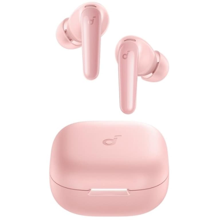 Anker Soundcore R60I NC, Real-Time Adaptive Noise Cancelling, Hi-Res Sound, Translation Earbuds, 50H Playtime, Wireless Earbuds, Bluetooth Earphones, Spatial Audio, Fast Charging, IP55, Pink