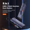 LDNIO DS-15U USB Type c Hub 5 in 1 USB Hub Multi-Function Adapter for MacBook Pro and Type C Windows Laptops - Gray product thumbnail 1