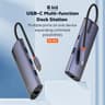 LDNIO DS-16U Type-c Docking Station 6 in 1 To USB PD Power USB3.1 Multi-port USB C Hub RJ45 Mac Book Pc USB Hub - Gray product thumbnail 1