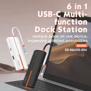 LDNIO DS-26U 6-in-1 PD Power Charging Multifunction Type c to USB Hub for macbook Usb Hubs - White product image