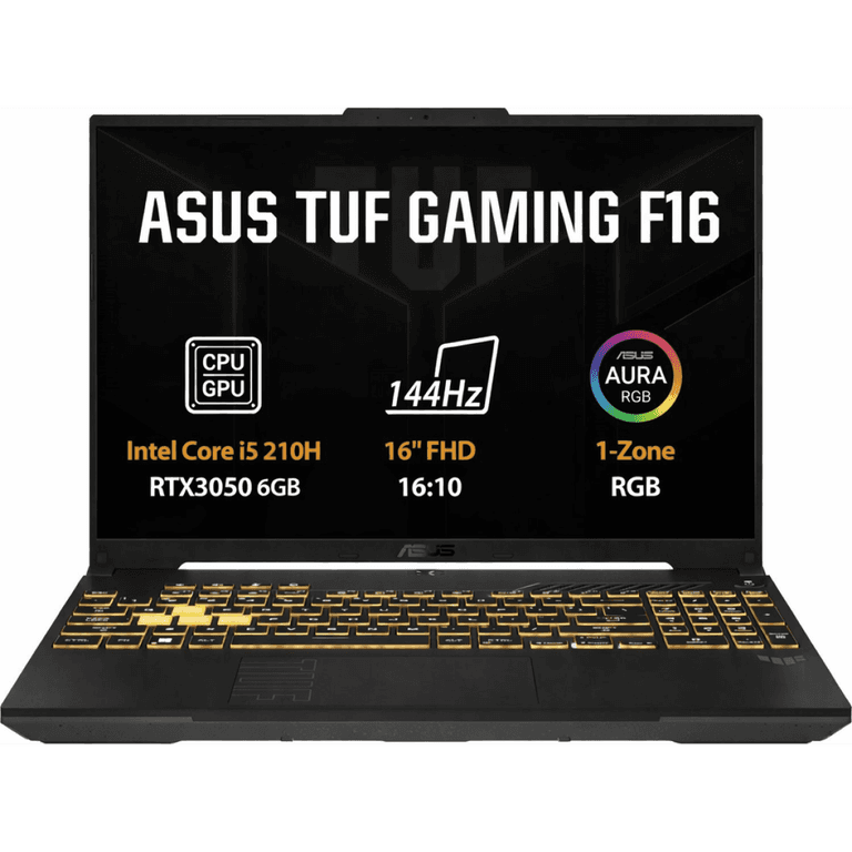 ASUS TUF F16 (2025) FX607VU Intel Core 5 210H 8-Cores w/ Nvidia RTX 3050 6GB DDR6 & 16" IPS 144Hz Display - Black