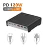LDNIO Q605 120W 6 Ports USB C PD Tablet Laptop Fast Charger Multi-port High Power Desktop Charger US EU UK Plug Charger Adapter - Black product thumbnail 1