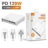 LDNIO Q605 120W 6 Ports USB C PD Tablet Laptop Fast Charger Multi-port High Power Desktop Charger US EU UK Plug Charger Adapter - White product thumbnail 1