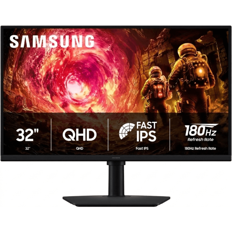 Samsung 32” Odyssey G5 G50F QHD 2K 180Hz Refresh Rate, Fast IPS Panel, HDR10, NVIDIA G-Sync Compatible, 1ms Response Time (GtG), AMD FreeSync™, Adjustable Stand, LS32FG502EMXUE