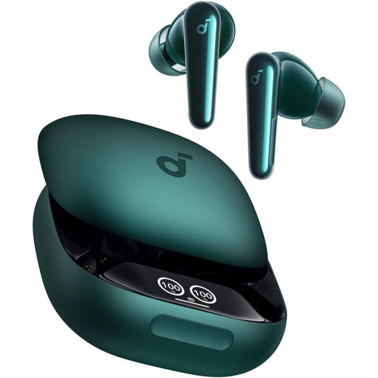Anker Soundcore Liberty 4 Pro, Noise Cancelling Wireless Earbuds, 7-Sensor and Real-Time Adaptive Noise Cancelling, 2× Faster Charging, Studio-Level Hi-Fi Music, Clear Calls with 6 Mics and AI - Green