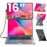 V2COM N2 16" IPS Full HD Portable Monitor Extender with Height-Adjustable Case Stand, 360° Rotation & Vertical Lift, USB-C/HDMI Plug & Play VESA Mount Support product thumbnail 1