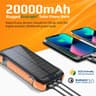 Promate SolarTank-20PDQi 20000mAh Power Bank, Solar Powered Portable Charger w/ Wireless Charging, USB-C Power Delivery Port, QC 3.0 Port, 5V/3A USB Ports, IP66 & LED Light product thumbnail 1