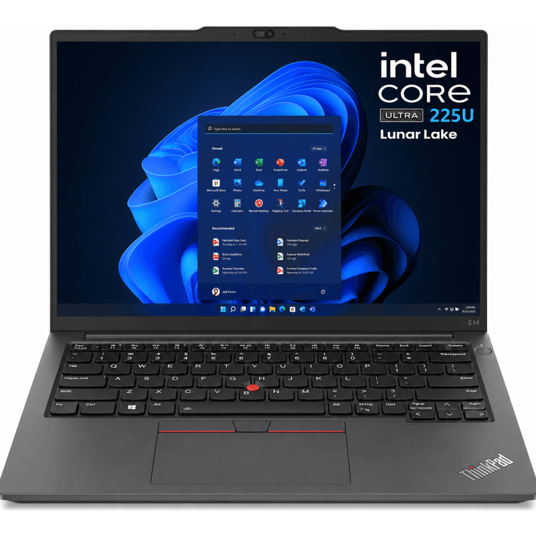 Lenovo ThinkPad Edge E14 Gen 7 (2025) Intel® Ultra 5 Gen II 225U 12-Core Intel® AI Boost w/ DDR5 Memory & Backlit keyboard , Black