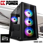 CC Power 5060-101 Gaming PC NEW 12Gen Intel Core i5 6-Cores w/ Nvidia RTX 5060 8GB DDR7 & Advanced Air Cooler product image