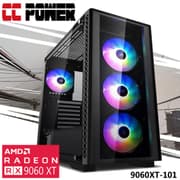CC Power 9060XT-101 Gaming PC NEW 12Gen Intel Core i5 6-Cores w/ AMD Radeon RX 9060 XT 8GB DDR6 & Advanced Air Cooler product image