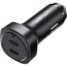 ACEFAST B2-72W Dual USB-C, Dual-port Metal Fast Car Charger, Support PD30W, PPS, QC3.0/QC2.0, AFC, FCP, Compatible with Xiaomi, iPhone, Samsung, Oppo - Black product thumbnail 1