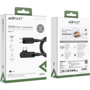 ACEFAST C5-03 USB-C to USB-C 100W Right Angled Charging Data Cable 2M - Black product image